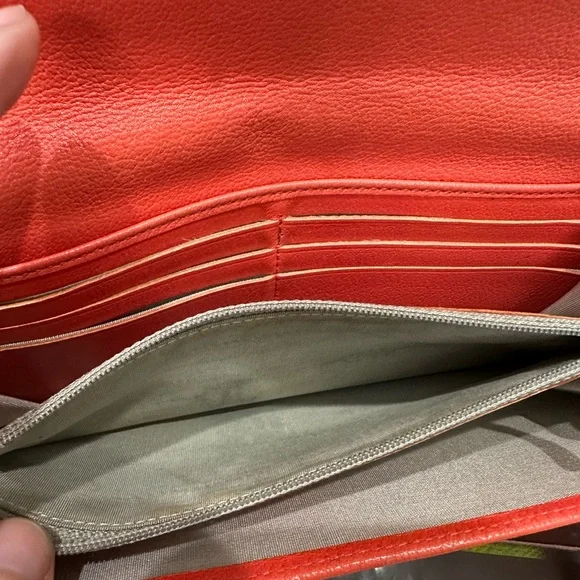 Chanel Camellia Embossed Long Wallet – Coral Caviar Leather - Picture 11 of 11